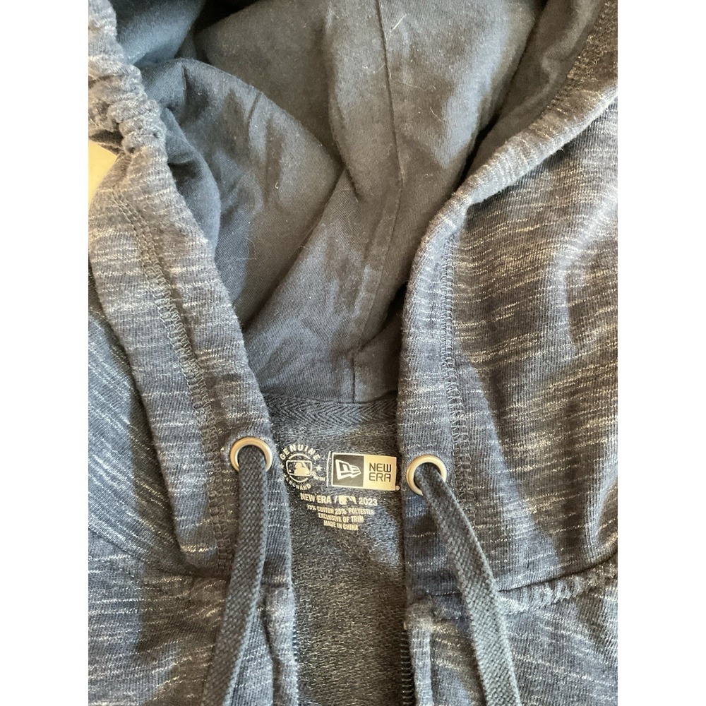 New Era Women's Dark Blue Navy Milwaukee Brewers Baseball Zip Hoodie L‎ - Picture 6 of 13